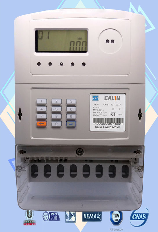 Laag Voltage 3 Fase Elektrische Meter/Backlit LCD het Toetsenbordmeter van Schommelings Veilige Sts