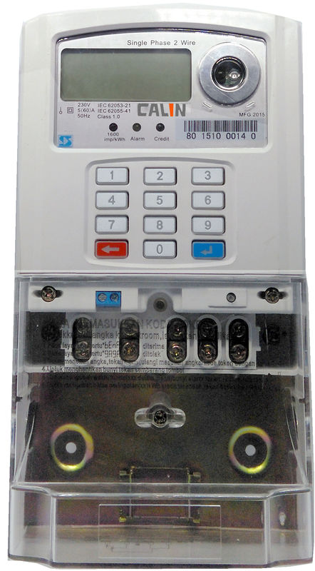Anti - betaalde de Elektrische Meter van de Stamper Enige Fase, MCB verbonden STS Meters vooruit